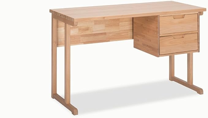 木头公园北欧现代简约客厅书房赤桦木实木书桌电脑桌写字台